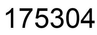 Number 175304 black image