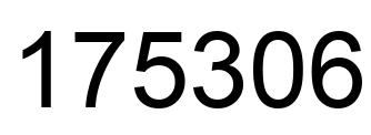 Number 175306 black image
