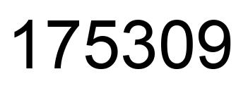 Number 175309 black image