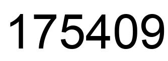 Number 175409 black image