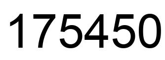Number 175450 black image