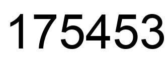 Number 175453 black image
