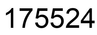 Number 175524 black image