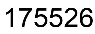 Number 175526 black image