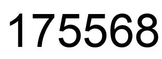 Number 175568 black image