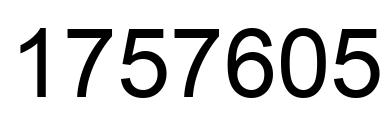 Number 1757605 black image