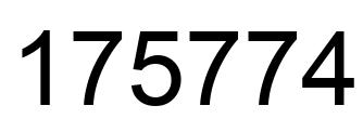 Número 175774 imagen negro