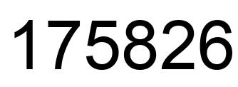 Number 175826 black image