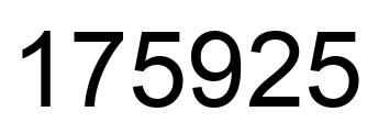 Número 175925 imagen negro