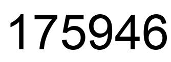 Number 175946 black image