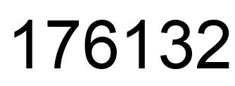 Number 176132 black image