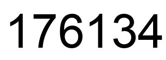 Number 176134 black image