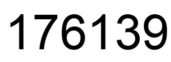 Number 176139 black image