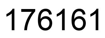 Number 176161 black image