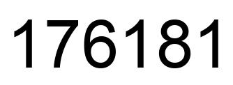 Number 176181 black image