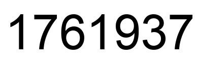 Number 1761937 black image