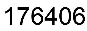 Number 176406 black image