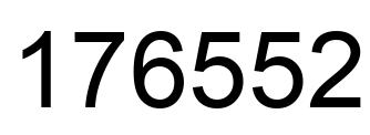 Number 176552 black image