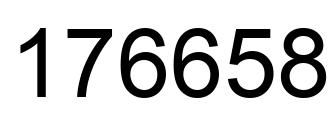 Number 176658 black image