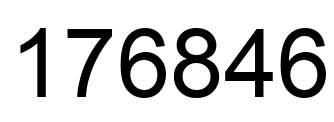 Number 176846 black image