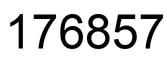 Número 176857 imagen negro