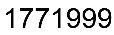 Number 1771999 black image