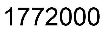 Number 1772000 black image