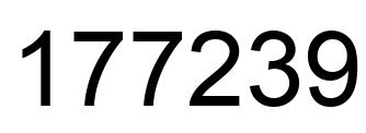 Número 177239 imagen negro