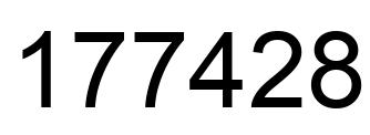 Number 177428 black image