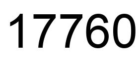 Number 17760 black image