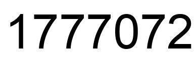 Number 1777072 black image