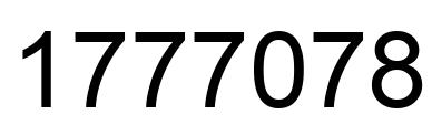 Number 1777078 black image