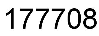 Number 177708 black image