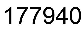 Number 177940 black image
