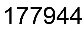 Number 177944 black image