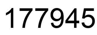 Number 177945 black image