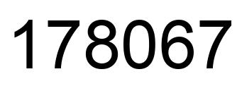 Number 178067 black image