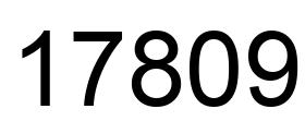 Number 17809 black image
