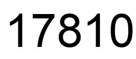 Number 17810 black image