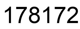 Number 178172 black image