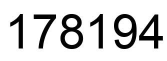Number 178194 black image