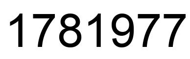 Number 1781977 black image