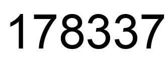 Número 178337 imagen negro
