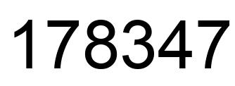 Number 178347 black image