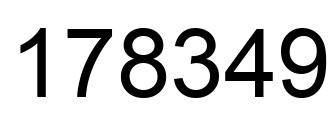 Number 178349 black image