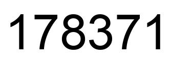 Number 178371 black image