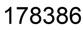 Number 178386 black image
