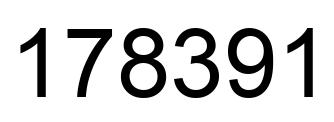 Number 178391 black image