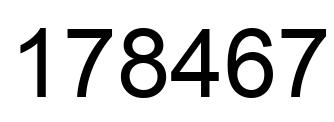 Número 178467 imagen negro