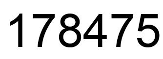 Número 178475 imagen negro